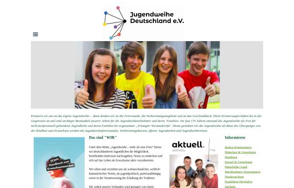 Vorschau von www.jugendweihe.de, Jugendweihe Deutschland e.V.