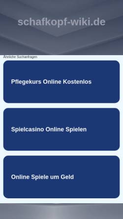 Vorschau der mobilen Webseite www.schafkopf-wiki.de, Schafkopf Wiki