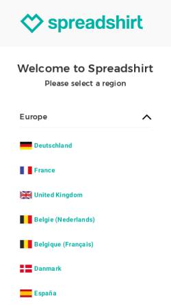 Vorschau der mobilen Webseite www.spreadshirt.net, Spreadshirt GmbH