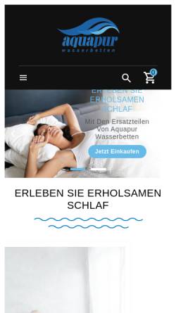 Vorschau der mobilen Webseite aquapur-wasserbetten.com, Aquapur-Wasserbetten, Oliver Klein