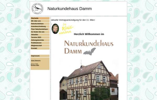 Vorschau von www.naturkundehaus-damm.de, Lohra, Naturkundehaus Damm