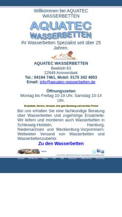 Vorschau der mobilen Webseite aqua-tec-wasserbetten.de, Aquatec Wasserbetten GbR