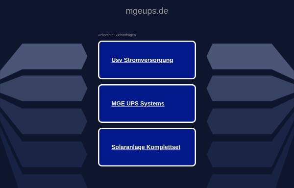 Vorschau von www.mgeups.de, MGE UPS