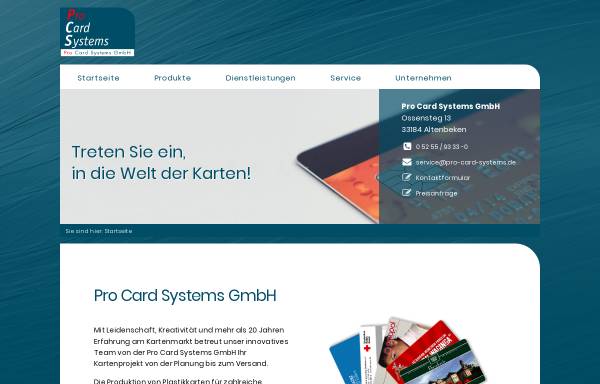Vorschau von www.pro-card-systems.de, Pro Card Systems GmbH