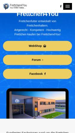 Vorschau der mobilen Webseite www.frettchen4you.de, Frettchen4You