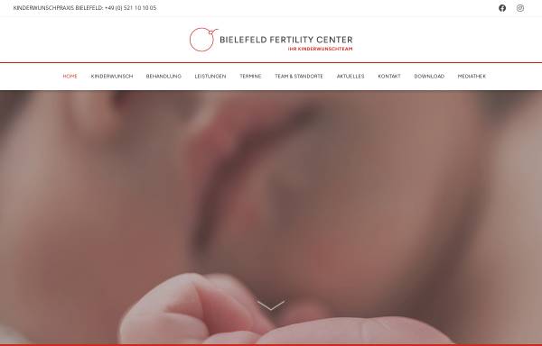 Vorschau von www.kinderwunsch-bielefeld.de, Bielefeld Fertility Center - Ihr Kinderwunschteam
