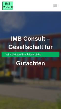 Vorschau der mobilen Webseite www.imb-consult.de, IMB Consult Gesellschaft für medizinische Gutachten mbH