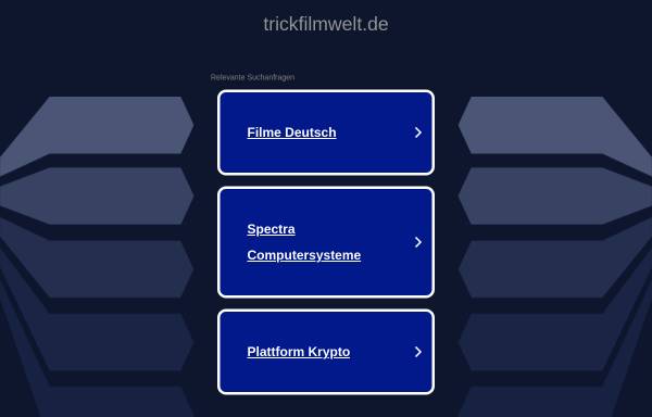 Vorschau von www.trickfilmwelt.de, Trickfilmwelt