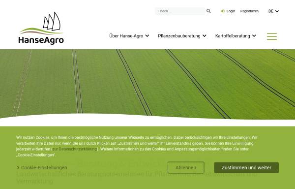 Vorschau von www.hanse-agro.de, Hanse Agro Beratung und Entwicklung GmbH