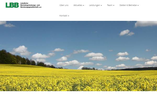 Vorschau von www.lbb-agrar.de, LBB Ländliche Betriebsgründungs- und Beratungsgesellschaft mbH