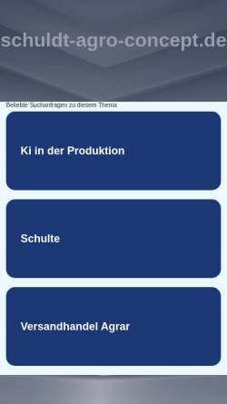 Vorschau der mobilen Webseite www.schuldt-agro-concept.de, Schuldt Agro Concept GmbH