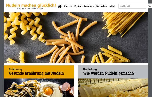 Vorschau von www.nudelnmachengluecklich.de, Verband der Teigwarenhersteller und Hartweizenmühlen Deutschlands e.V.