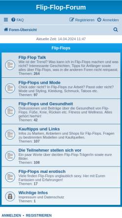 Vorschau der mobilen Webseite www.flip-flop-forum.de, Flip-Flop-Forum
