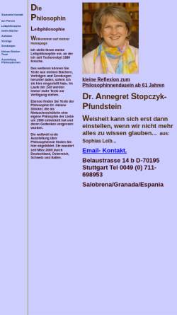 Vorschau der mobilen Webseite www.stopczyk-philosophie.de, Agentur für angewandte Ethik und Philosophie - Dr. Annegret Stopczyk-Pfundstein