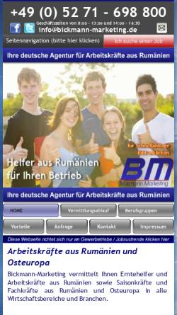 Vorschau der mobilen Webseite www.bickmann.de, Bickmann & Collegen