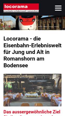 Vorschau der mobilen Webseite www.locorama.com, Eisenbahnmuseum Romanshorn