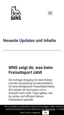 Vorschau der mobilen Webseite w-n-s.de, Wednesday Night Skating