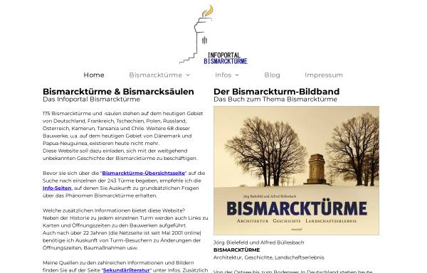 Vorschau von www.bismarcktuerme.de, Bismarcktürme