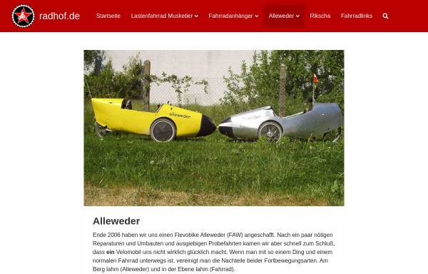 Vorschau von www.radhof.de, Alleweder und meine Umbauten