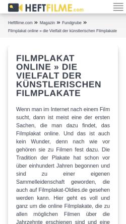 Vorschau der mobilen Webseite www.filmplakat-oldies.de, Filmplakat-Klassiker der 60er-90er Jahre