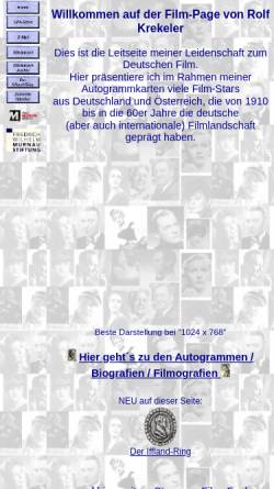 Vorschau der mobilen Webseite www.rolf-krekeler.com, Rolf Krekeler: Die UFA-Page