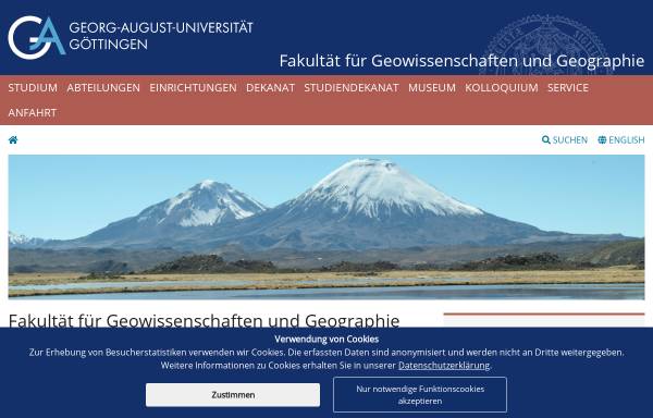 Vorschau von www.uni-goettingen.de, Fakultät für Geowissenschaften der Georg-August-Universität Göttingen