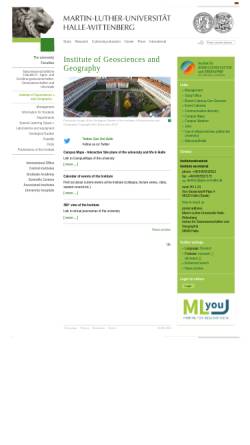 Vorschau der mobilen Webseite www.geo.uni-halle.de, Institut für Geowissenschaften der Martin-Luther-Universität Halle