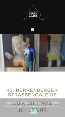 Vorschau der mobilen Webseite www.strassengalerie-herrenberg.de, Herrenberger Straßengalerie
