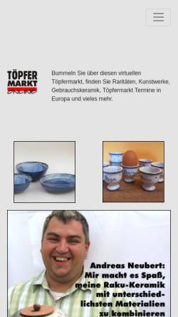 Vorschau der mobilen Webseite www.toepfermarkt.com, Töpfer-Märkte
