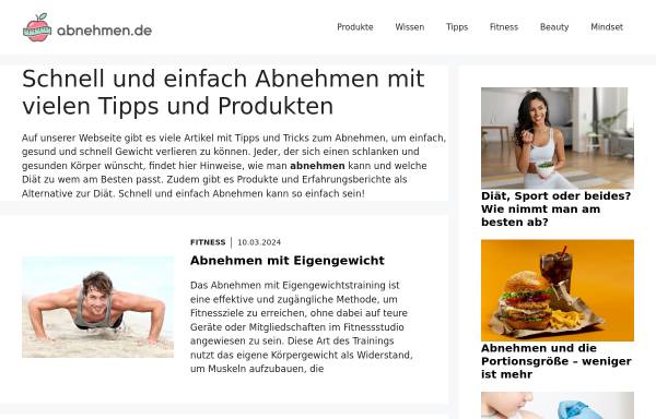 Vorschau von www.abnehmen.de, Abnehmen.de