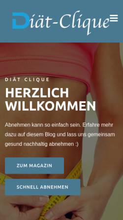 Vorschau der mobilen Webseite www.diaet-clique.de, Diät-Clique