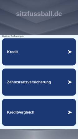 Vorschau der mobilen Webseite www.sitzfussball.de, Sitzfußball
