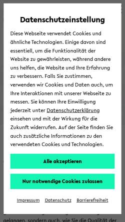 Vorschau der mobilen Webseite www.ub.uni-bielefeld.de, Suchdienste-Kompass der UB Bielefeld