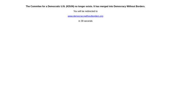 Vorschau von www.kdun.org, Komitee für eine demokratische UNO