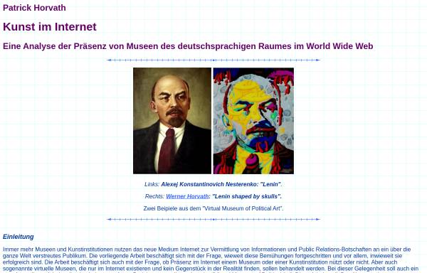 Vorschau von horvath.members.1012.at, Kunst im Internet