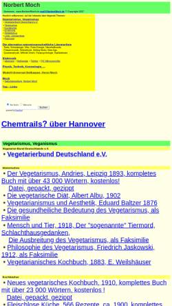 Vorschau der mobilen Webseite www.norbertmoch.de, Norbert Moch über Vegetarismus und Veganismus