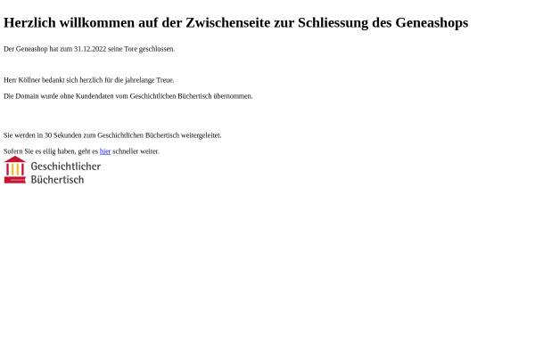 Vorschau von www.geneashop.de, Köllner - Historische Dienstleistungen