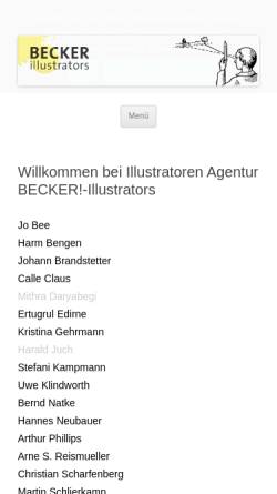 Vorschau der mobilen Webseite becker-illustrators.de, Becker, Illustrators
