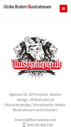 Vorschau der mobilen Webseite www.illustrationen.de, Brahm, Ulrike