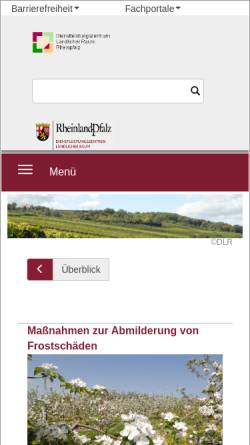 Vorschau der mobilen Webseite www.dlr-rheinpfalz.rlp.de, DLR Rheinpfalz