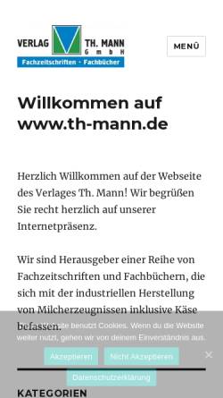 Vorschau der mobilen Webseite www.th-mann.de, Th.-Mann-Verlag