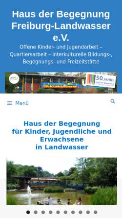 Vorschau der mobilen Webseite hdb-freiburg.de, Haus der Begegnung Freiburg-Landwasser e.V.
