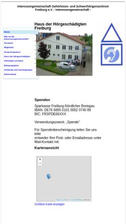 Vorschau der mobilen Webseite www.hdh-freiburg.de, Haus der Hörgeschädigten