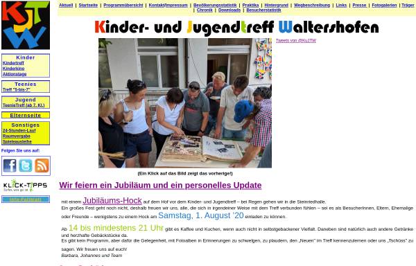 Vorschau von kjtw.de, Kinder- und Jugendtreff Waltershofen (KJTW)