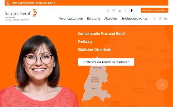 Vorschau von www.frauundberuf-freiburg.de, Kontaktstelle Frau und Beruf