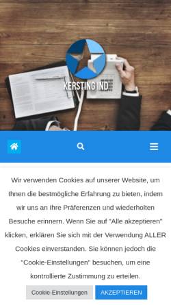 Vorschau der mobilen Webseite www.kersting-ind.de, KERSTING GMBH SAMPLING + GROUNDING