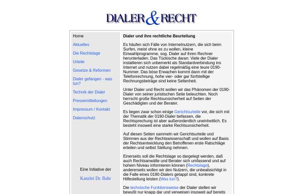 Vorschau von www.dialerundrecht.de, 0190-Dialer