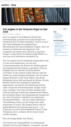Vorschau der mobilen Webseite orgelromantik.aeoline.de, Aeoline.de