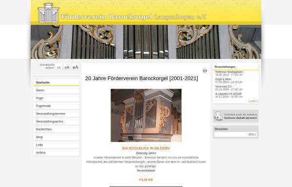 Vorschau von www.orgel-langenbogen.de, Barockorgel Langenbogen