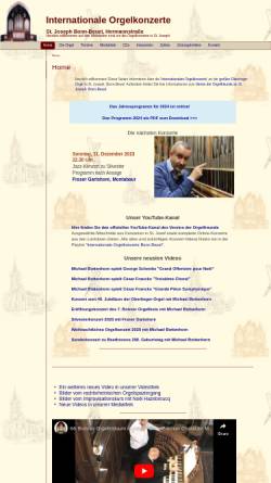 Vorschau der mobilen Webseite www.internationale-orgelkonzerte.de, Internationale Orgelkonzerte St. Joseph, Bonn-Beuel